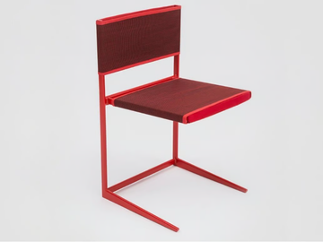 MORITZ - Powder coated metal and cotton fiber chair by Danese Milano - view 2